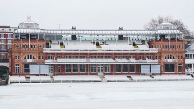 Snow At Lord's Stadium: Picture of Home of Cricket Covered in 'White Blanket' Goes Viral