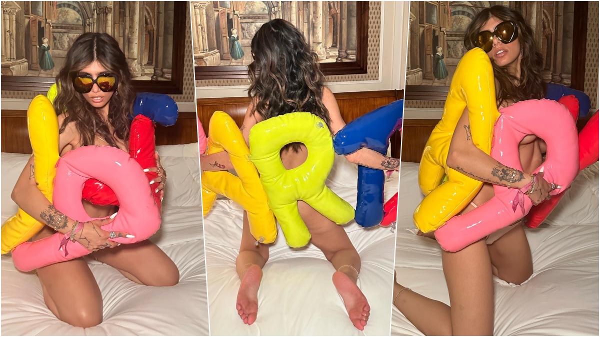 Nude Mia Khalifa Sunny Leone Pics - Mia Khalifa Poses Nude on Instagram With Nothing But 'PARTY' Balloons! | ðŸ‘  LatestLY