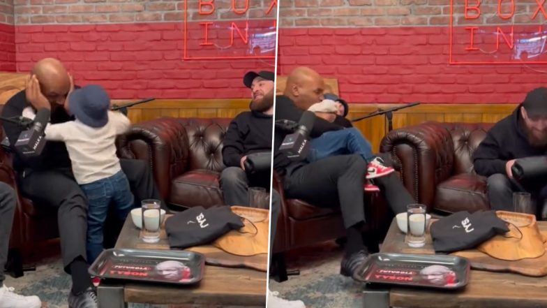 Hasbullah Throws Punches at Mike Tyson at a Podcast Before Latter Picks Him and Attempts to Bite His Ear! (Watch Video)