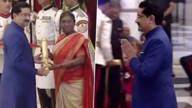 Padma Awards 2023: Industrialist Kumar Mangalam Birla Receives Padma Bhushan From President Droupadi Murmu (Watch Video)