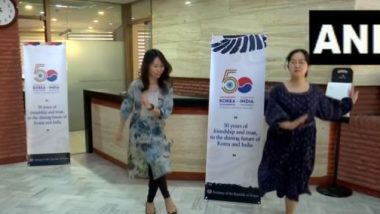 Korean Embassy Officials in Delhi Groove to RRR’s ‘Naatu Naatu’ After It Wins Best Original Song Award At Oscars 2023 (Watch Video)