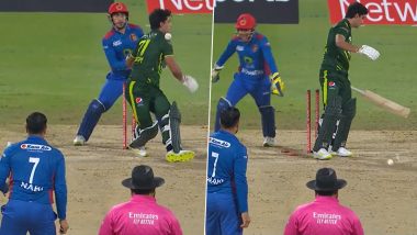 Naseem Shah Hit Wicket Out Video: Watch Mohammad Nabi Dismiss Pakistan Pacer During PAK vs AFG 1st T20I 2023