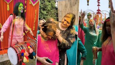 Holi 2023: Navya Naveli Nanda Plays Dhol While Celebrating the Colourful Festival and It's a Sight to Behold (Watch Video)