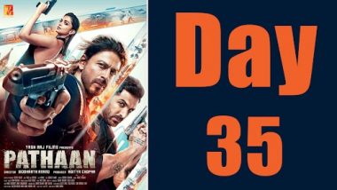 Pathaan Box Office Collection Day 35: Shah Rukh Khan's Film Rs 1.84 Crore Away From Baahubali 2 to Be Highest Hindi Grossing Film in India, Earns Rs 527.35 Crore Total