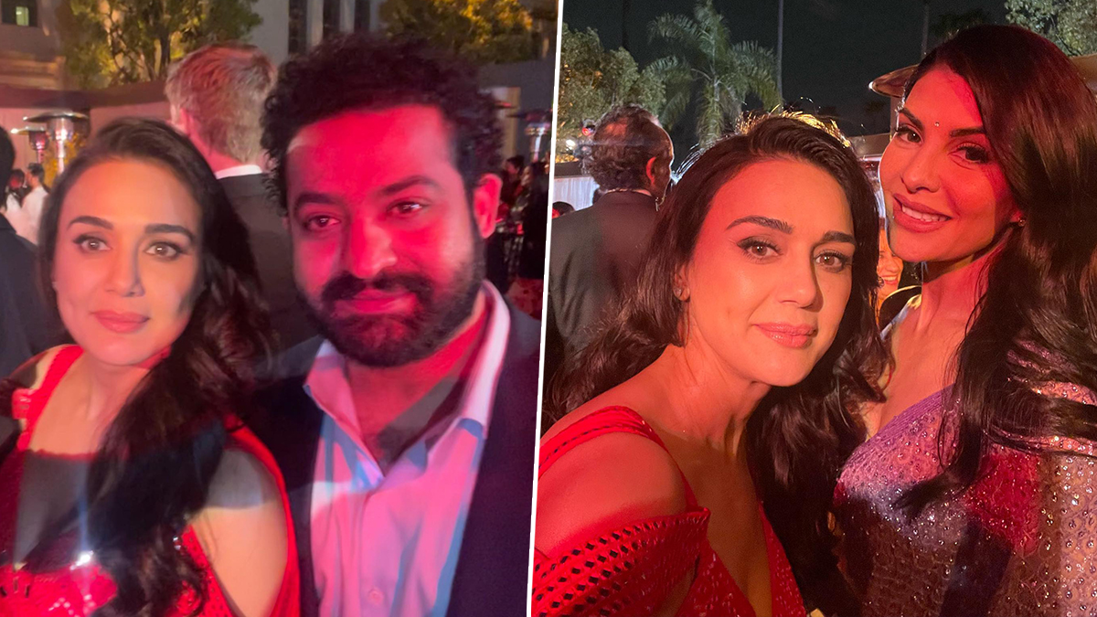 Jacqueline Fernandez Xx Video - Oscars 2023: Preity Zinta Poses With RRR Star Jr NTR, Jacqueline Fernandez,  Guneet Monga and Others at Pre-Oscars Party (View Pics) | LatestLY