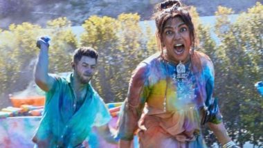 Priyanka Chopra Runs Away From Hubby Nick Jonas As He Launches Holi Attack on the Citadel Star! (View Pic)