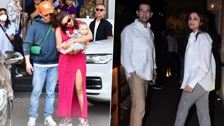 Priyanka Chopra, Nick Jonas and Baby Malti Marie Spotted at Mumbai Airport; Are the Trio Here for Parineeti Chopra and Raghav Chadha's Rumoured Wedding? (View Pics)