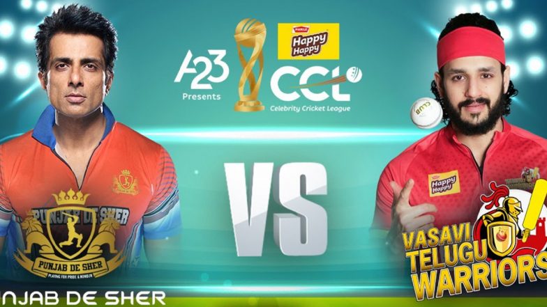 Punjab De Sher vs Telugu Warriors CCL 2023 Match Live Streaming Date and Time: How To Watch the Ninth Match of Celebrity Cricket League Online and on TV