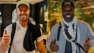 AB De Villiers, Chris Gayle Arrive in Bengaluru to Attend 'RCB Unbox' Event Ahead of IPL 2023