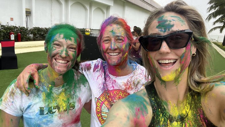 Happy Holi! RCB's Foreign Cricket Stars Have a Blast As They Enjoy Festival of Colours During WPL 2023 (See Pics)