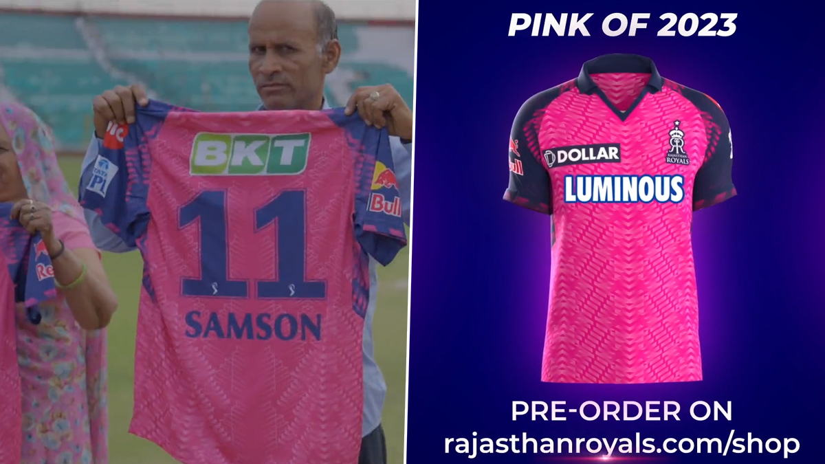 Rajasthan Royals Jersey for IPL 2023 Unveiled! Inaugural Champions Share New  Kit With Groundsmen Ahead of New Season (Watch Video)