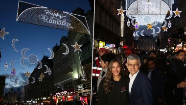 Ramadan 2023: London Mayor Sadiq Khan Switches on UK's First Ever Spectacular Light Display in Piccadilly Circus To Mark Ramzan (See Pics)