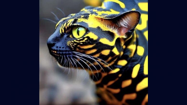 Amazon Snake Cat or Serpens Catus, a Rare Species of Feline Is Not Real! Here's Fact Check on Viral Photo and Its Claim