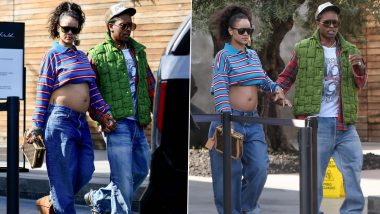 Rihanna Shows Off Her Baby Bump As She Steps Out With Beau A$AP Rocky (View Pics)