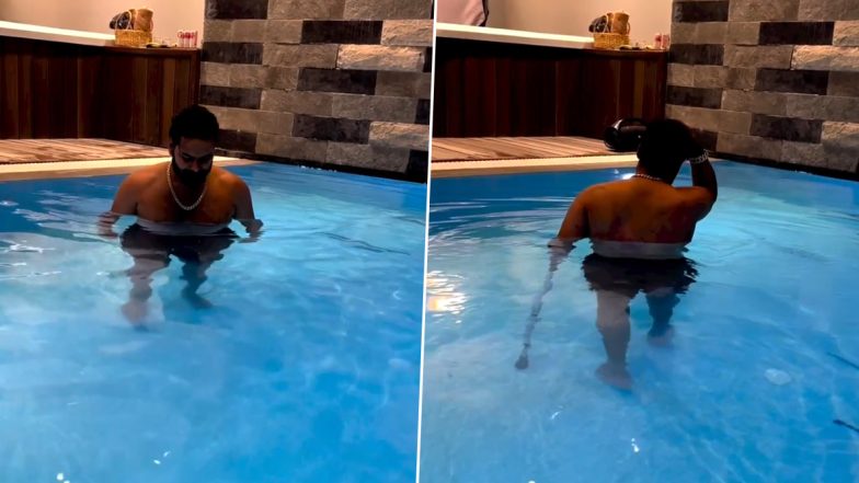 Rishabh Pant Shares Video of Him Walking in Swimming Pool, Indian Wicketkeeper 'Grateful' As He Continues Road to Recovery