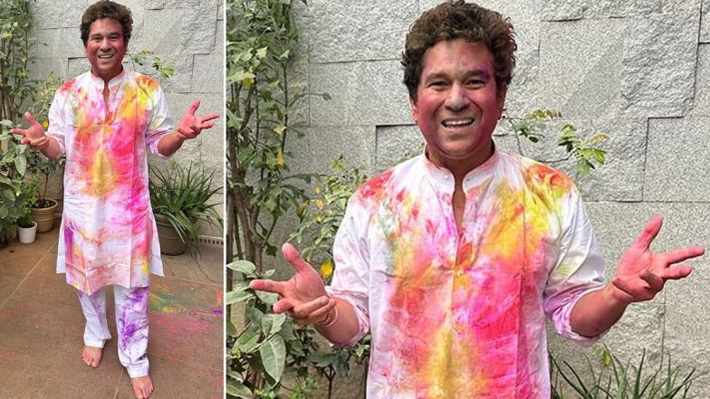 Sachin Tendulkar Enjoys Holi 2023! Master Blaster Shares Picture After Celebrating the Festival of Colours With Interesting Question for Fans! (Check Post)