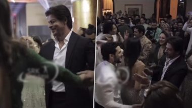 Shah Rukh Khan Gives Warm Hug to Newlyweds Alanna Panday and Ivor McCray at Their Wedding (Watch Video)