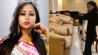 Sweta Jha, Former Mrs India and BJP Mayoral Candidate, Reels Holding AK-47 Rifle and INSAS Rifles Go Viral