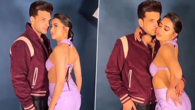 Karan Kundrra Kisses Tejasswi Prakash While They Steamily Pose for a Photoshoot (Watch Video)