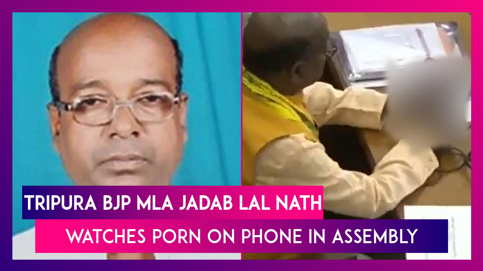 Lal Porn - Tripura BJP MLA Jadab Lal Nath Watches Porn On Phone In Assembly; Video  Goes Viral | ðŸ“¹ Watch Videos From LatestLY