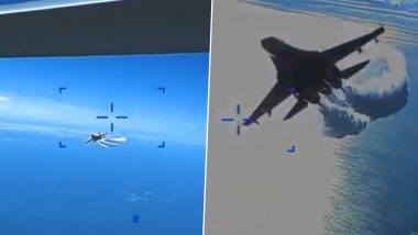US Releases Video of Russian Su-27 Jet Dumping Fuel on Its Drone Over Black Sea