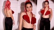 Uorfi Javed Covers Her B**bs With Red Broken Heart Top As She Goes Bold in New Fashionable Video - WATCH