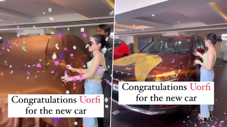 Uorfi Javed Buys a Brand New Car, Looks Super Happy Unveiling Her Four-Wheeler (Watch Video)