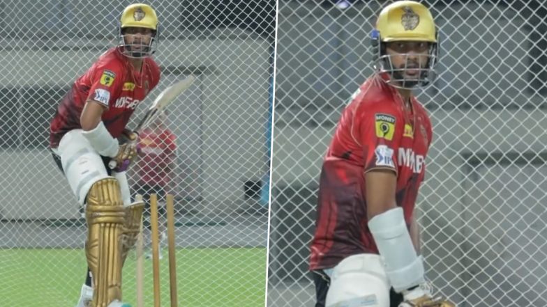 'Venkatesh Iyer Unfiltered' Watch KKR Star Smash the Ball in the Nets Ahead of Clash With Punjab Kings in IPL 2023