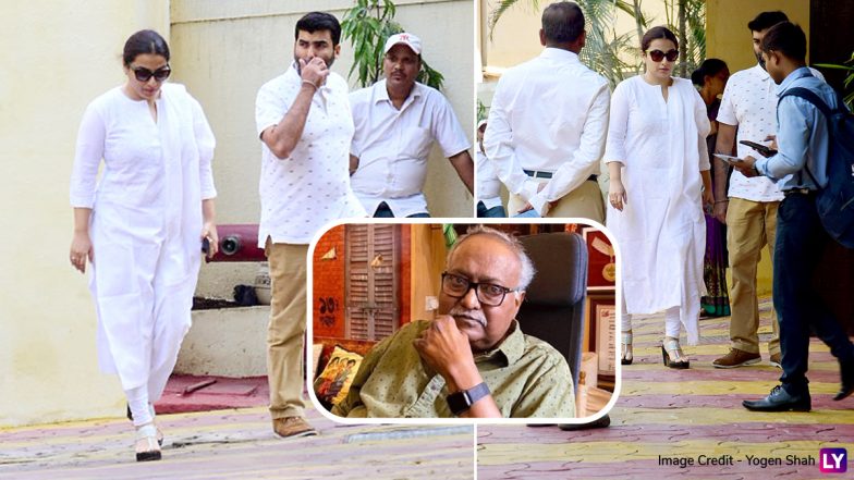 Pradeep Sarkar Death: Vidya Balan Arrives at Parineeta Director’s Residence To Pay Her Last Respects (View Pic)