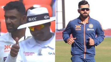 'Mai Hota to Out Tha' Virat Kohli Takes A Jibe At Umpire Nitin Menon After Travis Head Survives A DRS On Umpires Call (Watch Video)