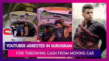 YouTuber Arrested For Throwing Currency Notes From Moving Car In Gurugram