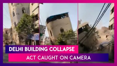 Delhi Building Collapse: Structure Collapses Within Seconds, Act Caught On Camera; No Casualties