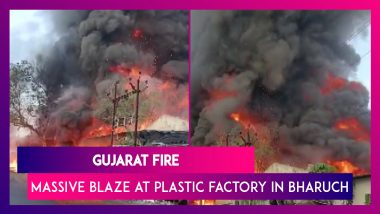 Gujarat Fire: Massive Blaze Breaks Out At Narmada Plastic Factory In Bharuch’s GIDC