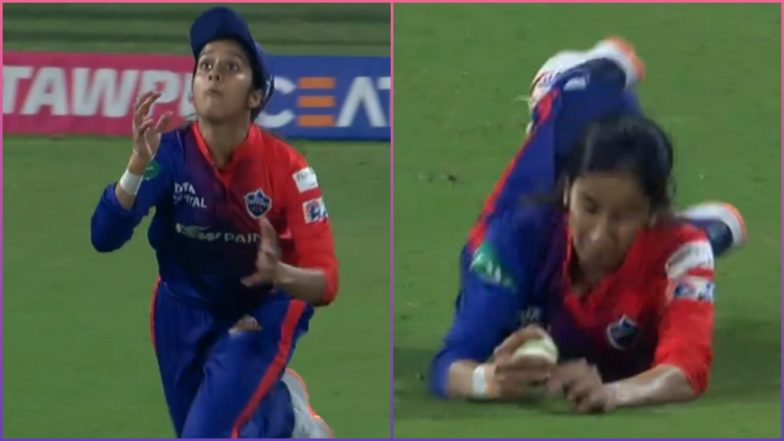 Jemimah Rodrigues Catch Video: Delhi Capitals' Fielder Pulls Off Stunner to Dismiss Mumbai Indians’ Hayley Matthews During WPL 2023 Match