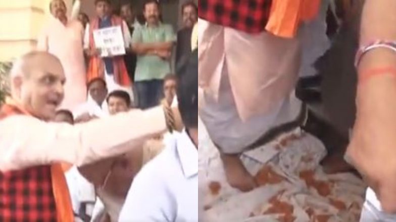 Bihar: Ladoos Thrown After RJD, BJP MLAs Engage in Scuffle During Sweet Distribution Over Bail To Lalu Prasad Yadav, Rabri Devi and Misa Bharti (Watch Video)