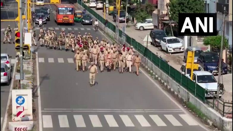 Police Flag March in Punjab As Waris Punjab De Chief Amritpal Singh Escapes, Security Beefed UP