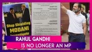 Rahul Gandhi Disqualified From Lok Sabha; He Is No Longer An MP After 2 Year Jail Sentence In &lsquo;Modi Surname&rsquo; Case