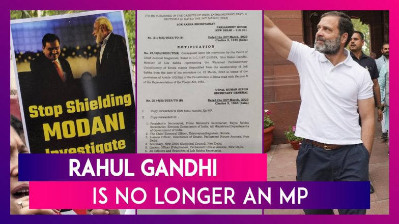 Rahul Gandhi Disqualified From Lok Sabha; He Is No Longer An MP After 2 Year Jail Sentence In &lsquo;Modi Surname&rsquo; Case