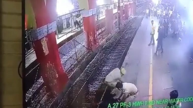 Uttar Pradesh Police Save Suicidal Man From Lying On Railway Track (Watch Video)