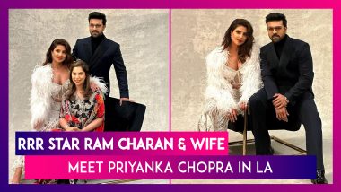 RRR Star Ram Charan & Wife Upasana Kamineni Meet Priyanka Chopra & Family At Her Los Angeles Home