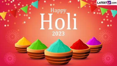Holi 2023 Images & Greetings for Free Download Online: Wish Happy Holi With GIF Images, Wishes, SMS and WhatsApp Messages To Celebrate the Festival of Colours