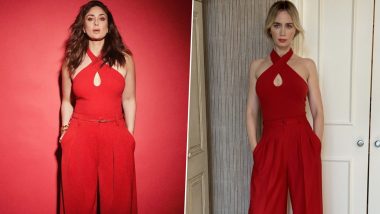 Fashion Faceoff: Kareena Kapoor Khan or Emily Blunt, Who Nailed this Red Michael Kors Outfit Better?