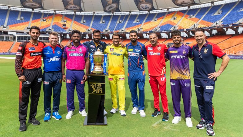 Captains Assemble! Team Skippers Pose With IPL 2023 Trophy Ahead of New Season (See Pic)