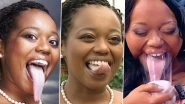 Woman With Longest Tongue in the World: Chantel Tapper Holds Guinness World Record for Longest Tongue (Female) at 9.5 Centimeters!
