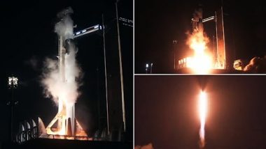 SpaceX Launches US, Russia, UAE Astronauts to International Space Station for NASA (Watch Video)