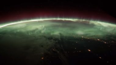 NASA Shares Video of Auroras Shining on Earth Surface From Space (Watch)