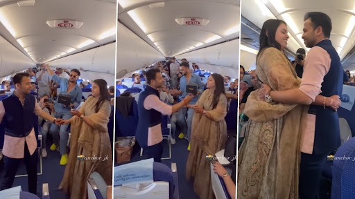 Couple Grooves to King's Romantic Number 'Maan Meri Jaan' at 36,000 Feet Above Ground on Charter Flight to Wedding, Adorable Video Goes Viral