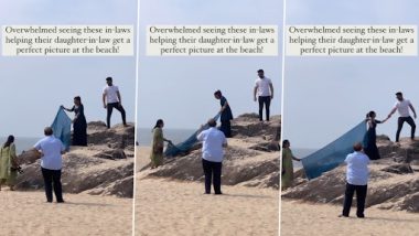 Elderly Couple Assists Daughter-In-Law in Taking Ideal Pics With Their Son at Beach Side, Endearing Video Goes Viral