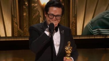 Oscars 2023: Ke Huy Quan Tells People to Believe in Their Dreams in Highly Emotional Acceptance Speech at the 95th Academy Awards (Watch Video)