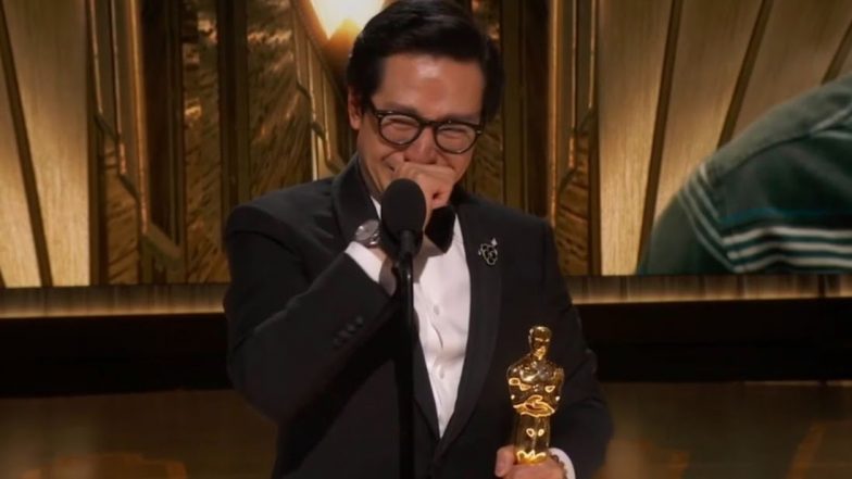 Oscars 2023: Ke Huy Quan Tells People to Believe in Their Dreams in Highly Emotional Acceptance Speech at the 95th Academy Awards (Watch Video)